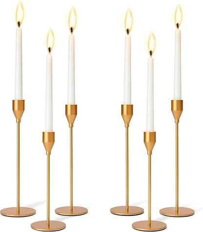 Navy Table Set for 6 with Tablecloth, White Square Dinner Plates, Bowls & Gold Candle Holders – Modern Navy & White Tablescape for Shabbat, Holidays, Dinner Parties & Events
