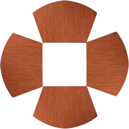 Red-A Woven Vinyl Placemats for Dining Table Durable Heat Resistant Washable Placemats for Round Table,Placemats Set of 4,Orange