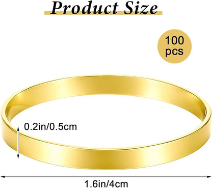 100 Pcs Gold Napkin Rings, Metal Napkin Ring Napkins Holders Buckles, Stylish - Image 2