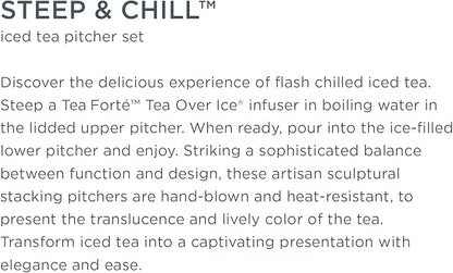 Tea Forte Tea Over Ice Steeping Pitcher Set, 2 Piece | Steeping Lidded Pitchers - Image 4