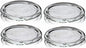 4 Pack Glass Candle Holder 3" Clear Beautiful Transparent Round Candle Plate… by Cumuiu