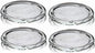 4 Pack Glass Candle Holder 4" Clear Beautiful Transparent Round Candle Plate… by Cumuiu