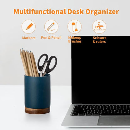 Ceramic Pen Holder for Desk, Pencil Cup, | Organizer and Makeup Brush Holder - Image 4