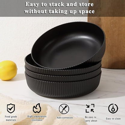 Kyraton Pasta Bowls Set of 4, 37oz Salad Bowls Soup Bowls Large Pasta Serving - Image 4