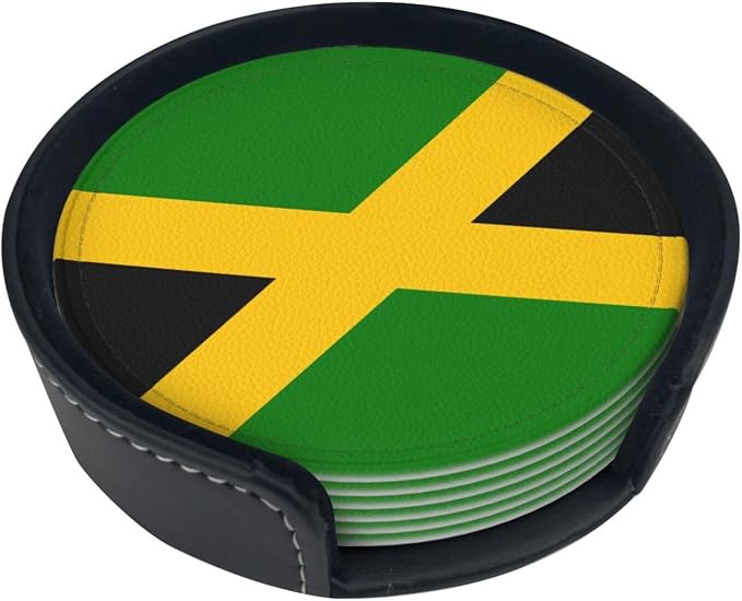 Jamaican Flag Coasters for Drinks by Unknown