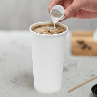 Karat 20 oz Paper Hot Coffee Cups White Disposable Cup - Image 2