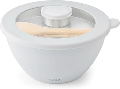 S'well Stainless Steel Salad Bowl Kit XL 184oz, Angel Food, Includes 5oz - Image 7
