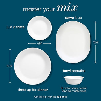 Corelle Vitrelle 6.75" Salad Appetizer Plate Set, Triple Layer Glass and Chip - Image 3
