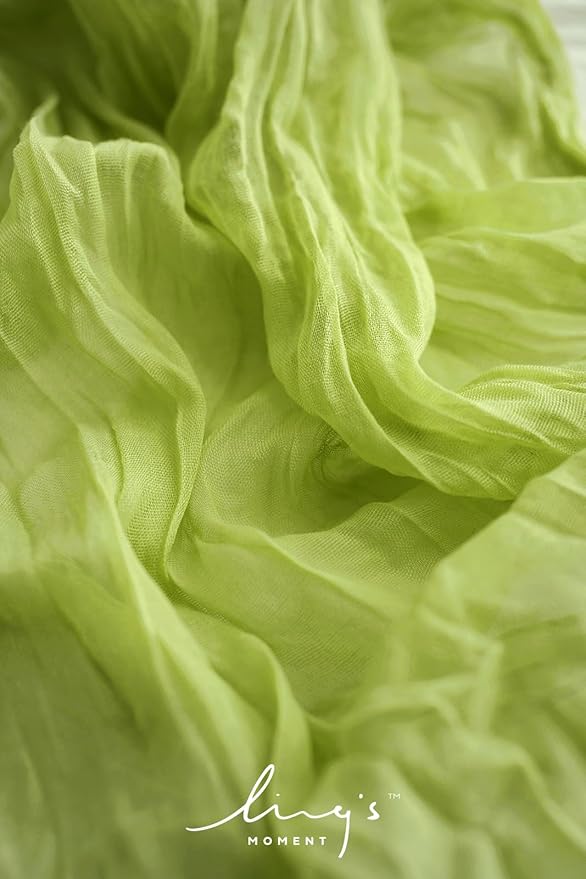 Ling's Moment Light Green Gauze Cheesecloth Table Runner, 14FT | Sage Green - Image 3