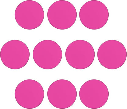 10 Round Foam Bud Coasters Pack, 4 inch - PU Foam, Party Favor - Neon Pink