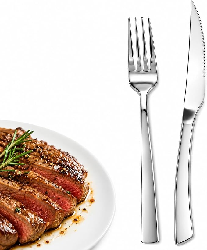 SANTUO 20-Piece Steak Knife and Fork Set by SANTUO
