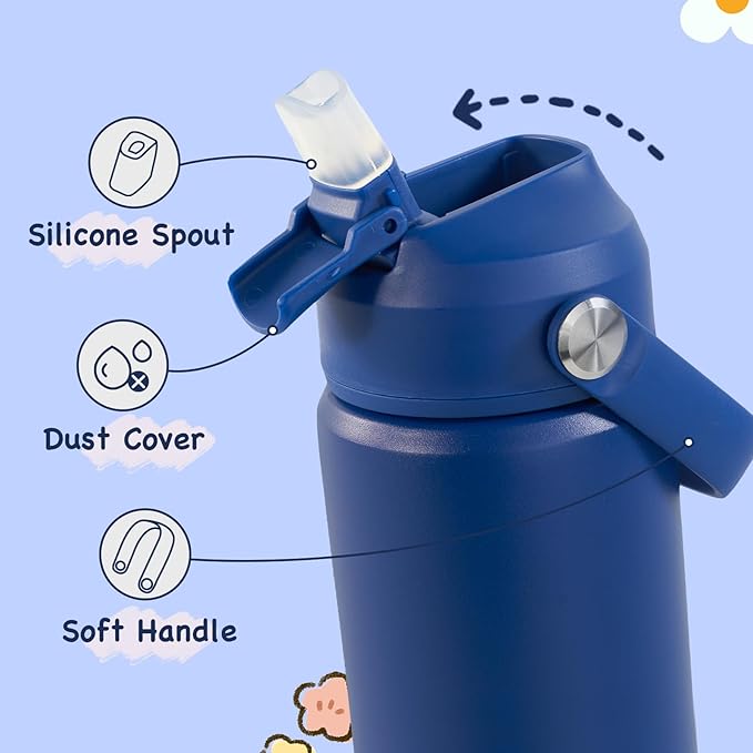 Kerilyn 12oz Kids Water Bottle, Stainless Steel Insulated Water Bottle - Image 3