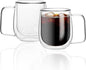 Aurzen 2 Pack Double Walled Glass Coffee Mugs by Aurzen