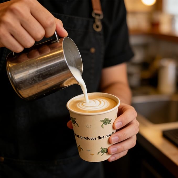 12 OZ 25 Pack Disposable Cups Paper Coffee Cups - Image 8