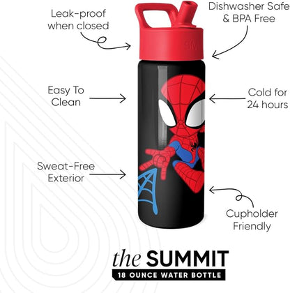 Simple Modern Marvel Spidey Kids Water Bottle & Toddler Cup | 18oz | Insulated - Image 2