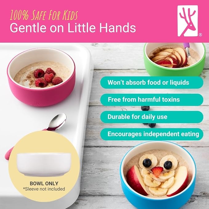 Elk and Friends Kids Porcelain Bowls| Kids/Toddler/Baby Feeding | Microwave & - Image 3