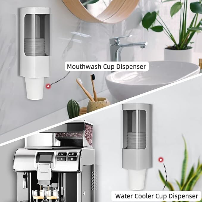 Cup Dispenser, Wall Mount Water Cooler Cups Holder Fit 3-5oz Cup | Fit Paper & - Image 5