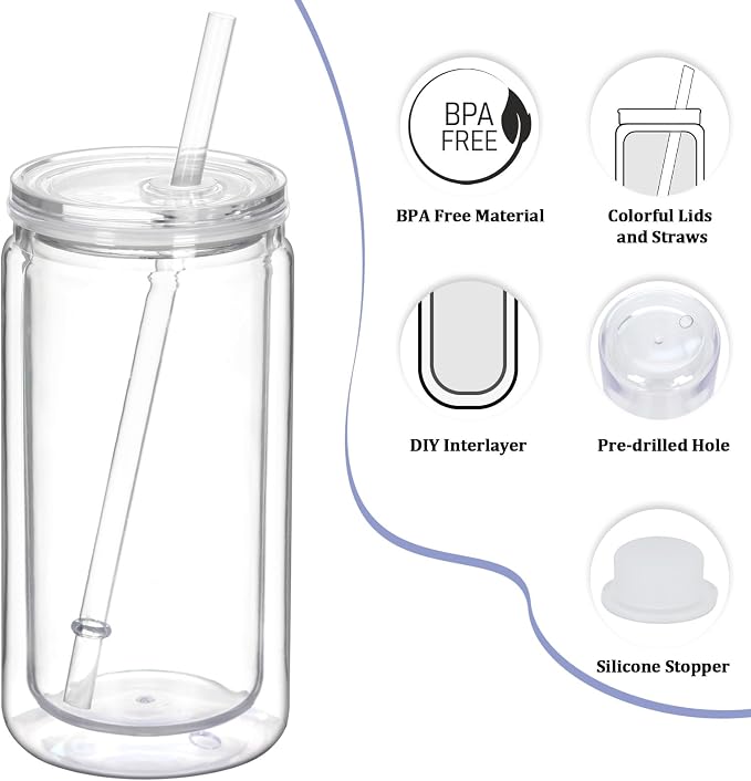 12 Pack Plastic Snow Globe Tumbler - Image 5