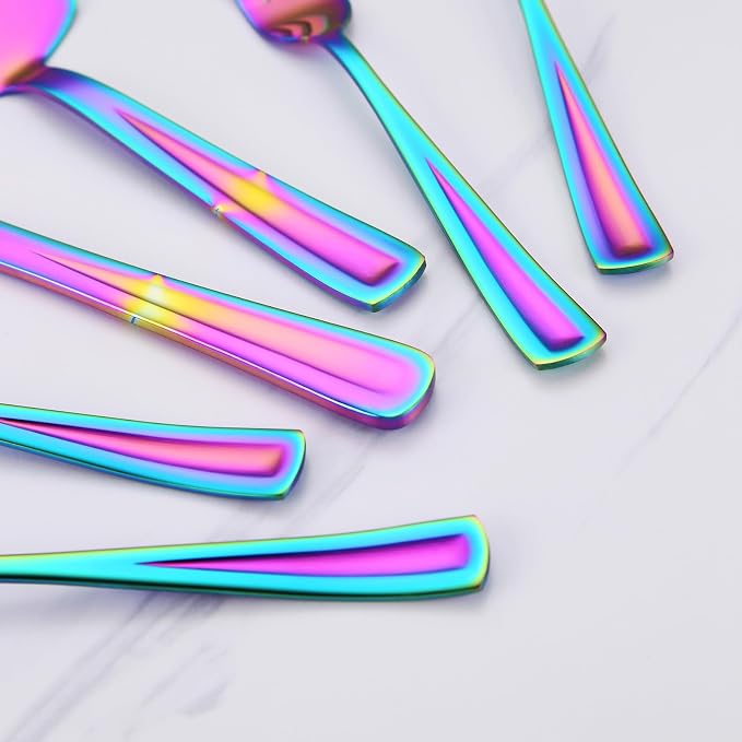 GoGeiLi Stainless Steel Rainbow Wedding Cake Cutting Set - Image 7