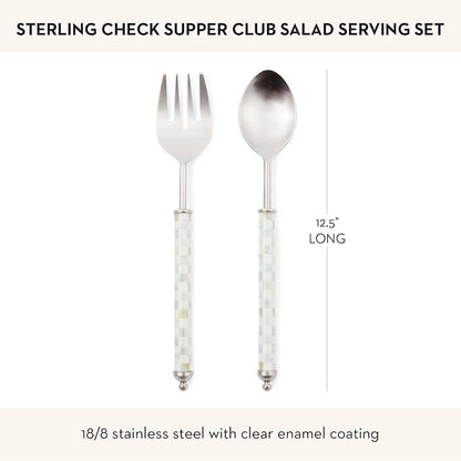 MACKENZIE-CHILDS Supper Club Salad Serving Set, Fork and Spoon Salad Servers - Image 3