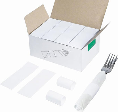 Self-Adhesive Napkin Bands, elegant table setting, by NATURALABEL
