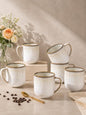 LERATIO 12OZ Ceramic Coffee Mugs Set of 6, Large Porcelain Coffee Cups by LeRatio