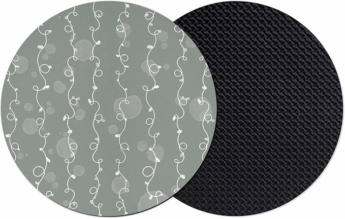 Sage Green Coasters Set of 2, Vintage Minimalist Lines Abstract Art Soft by PIEPLE