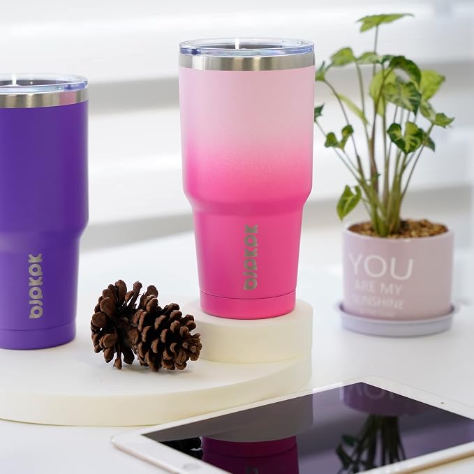 BJPKPK 30 oz Tumbler with Lid and Straw, Insulated Stainless Steel Cup | Double - Image 4