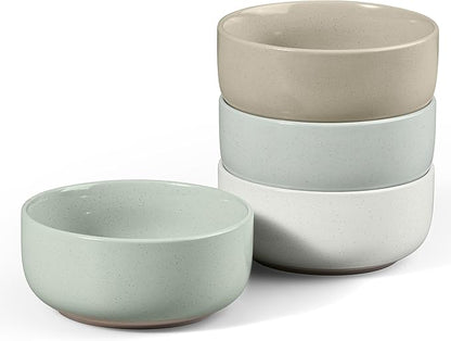 E-far Cereal Bowls Set of 4, 27oz Ceramic Deep Soup Bowls by E-far
