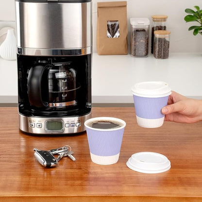 Restaurantware 8 Ounce Double Wall Disposable Coffee Cups, 500 Insulated Light - Image 10