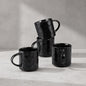 HaWare Coffee Mugs Set of 4, 14 Ounce, Matte Black | Stoneware Latte Cups by HaWare