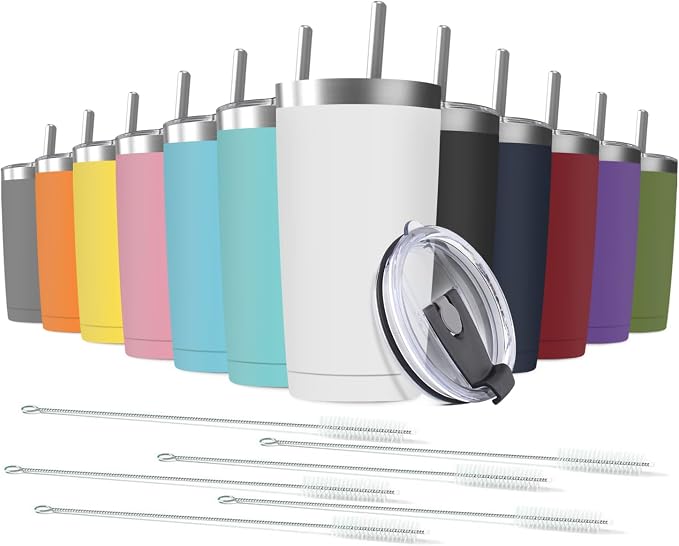 12 pack 20 oz Stainless Steel Insulated Tumbler by Deitybless