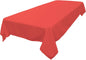 LA Linen Polyester Poplin Washable Rectangular Tablecloth, Stain and Wrinkle Resistant Table Cover 60x90, Fabric Table Cloth for Dinning, Kitchen, Party, Holiday 60 by 90-Inch, Coral
