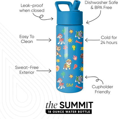 Simple Modern Paw Patrol Kids Water Bottle & Toddler Cup | 18oz | Insulated - Image 2
