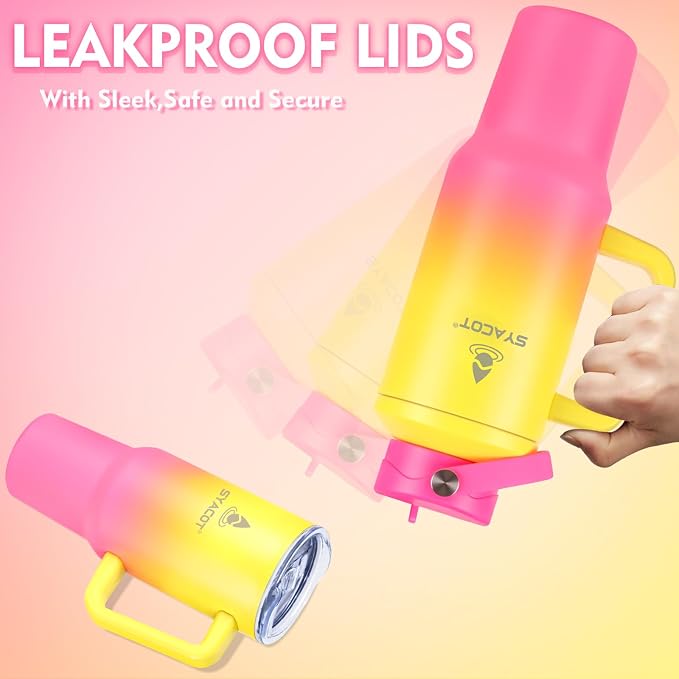 40 oz Tumbler with Handle and Straw or Convert to 40 oz Insulated Water Bottle - Image 7