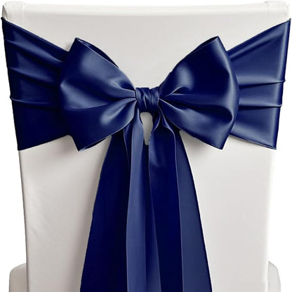 10 Pack Satin Navy Blue Table Runners - Image 5