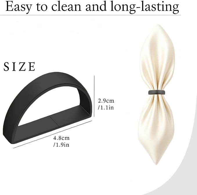 12 Pcs Stainless Steel Napkin Rings - Image 2
