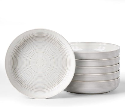 famiware Milkyway 33 oz Pasta Bowls Set of 6, Scratch-Resistant Stoneware Salad by Famiware