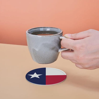 6 Pack Texas Flag Leather Coaster - Image 7