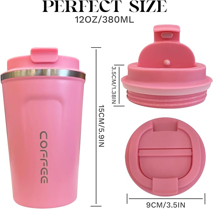 Insulated Travel Coffee Mug, Stainless Steel Coffee Cup - Image 4