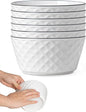 Yeacccng Ceramic Soup Bowls Set of 6, 30 Oz White Cereal Bowls, 6 inch Small by Yeacccng