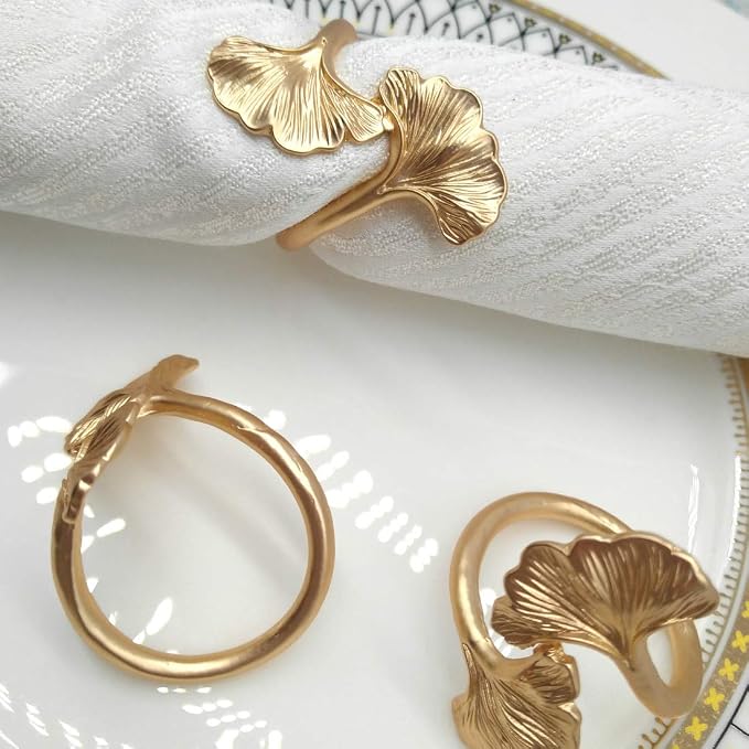 Ginkgo Leaf Napkin Rings - Image 6