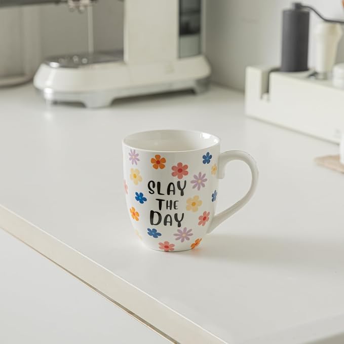 16OZ Ceramic Slay the Day Coffee Mugs Set, Large Colorful Coffee Cups - Image 5