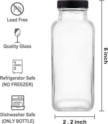 HINGWAH 12 OZ Glass Drink Bottles, Kombucha and More - Image 2