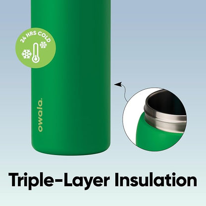 Owala FreeSip Stainless Steel Water Bottle 32 oz Putting Green - Image 4
