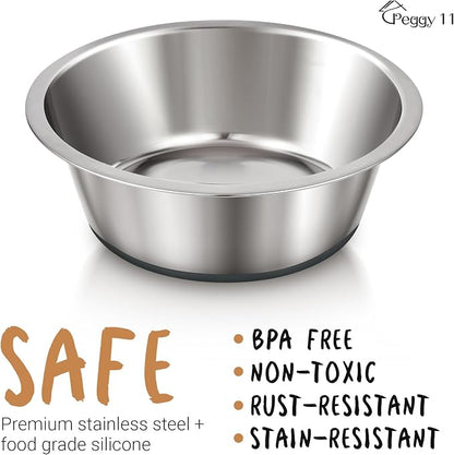 Deep Stainless Steel Anti-Slip Dog Bowls - Image 2