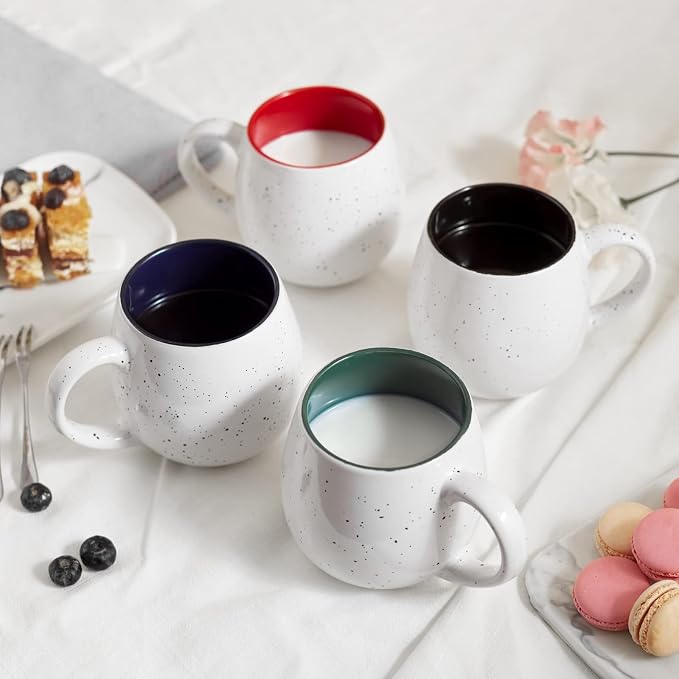 LIFVER 20 Ounces Coffee Mugs Set of 4, Large Ceramic Coffee Mugs - Image 8