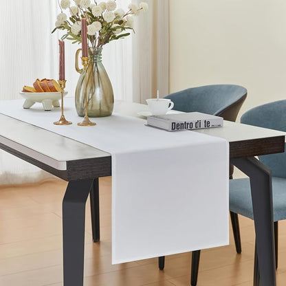 YATOJUZI White Table Runner Seasonal Kitchen Dining Coffee Table Decoration 95 - Image 5