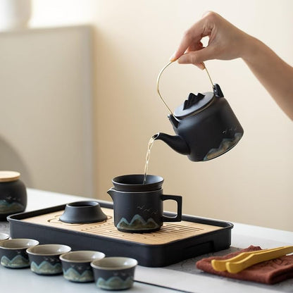Chinese Gongfu Tea Set tea kit, Tea Gift sets, 15-Piece Ceramic Tea Service - Image 6
