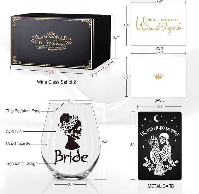 Perfectinsoy Skull Wine Glass 2 Piece - Image 2